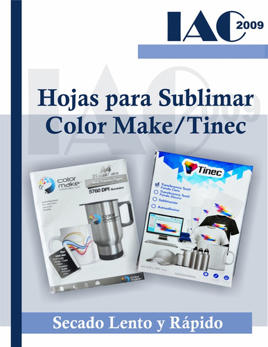 Papel Para Sublimación A4 Color Make 100 Hojas