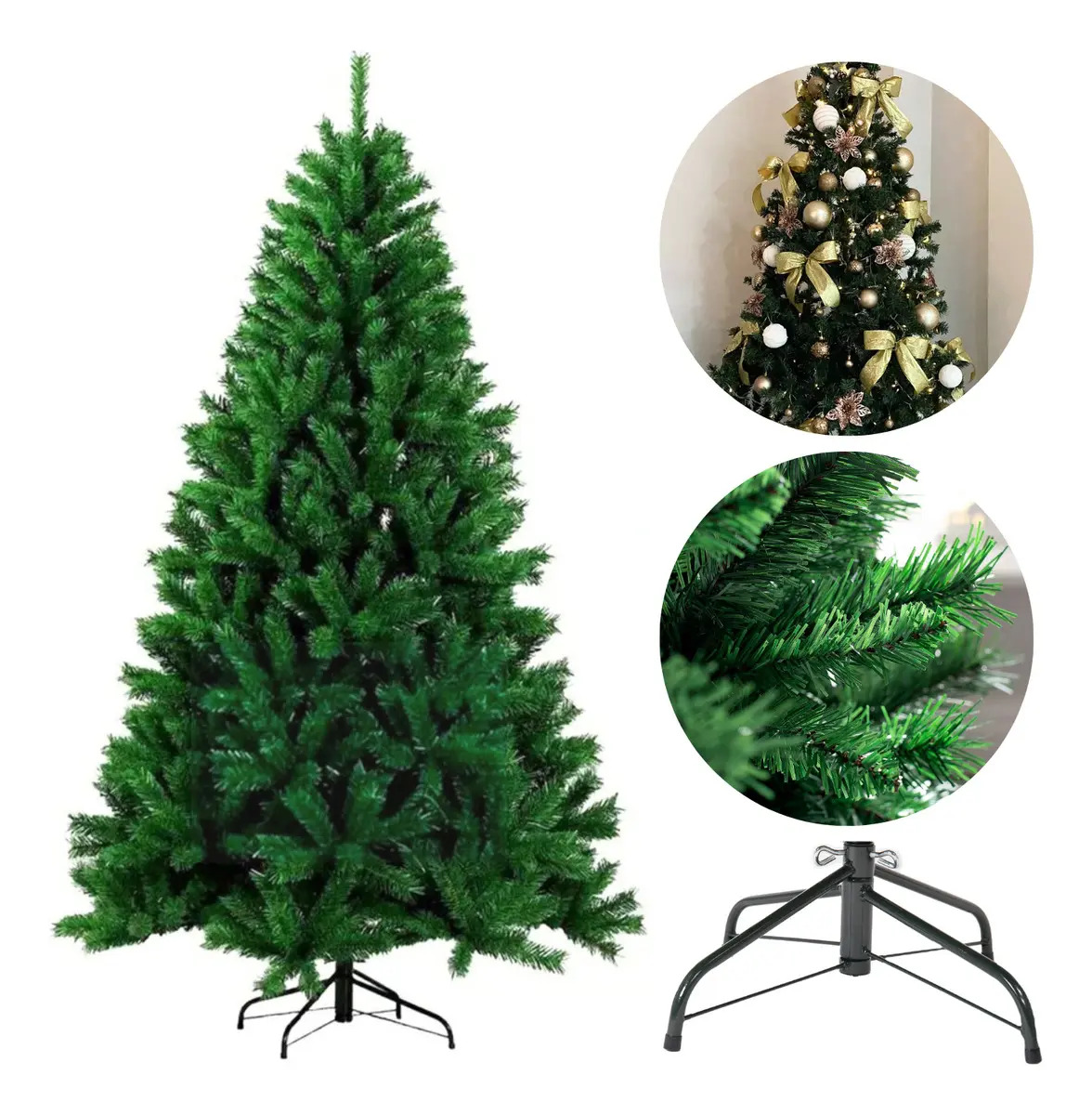 Arvore De Natal Pinheiro Luxo Gigante 210cm Bem Cheia 2,10m Premium D'presentes