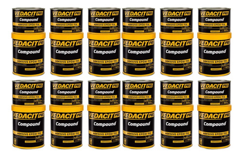 Kit 12 Compound Tix Lata 1kg - Vedacit