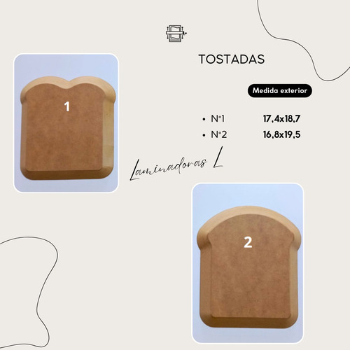 Contramoldes Tostadas Para Cerámica C/u | Perfil 45°