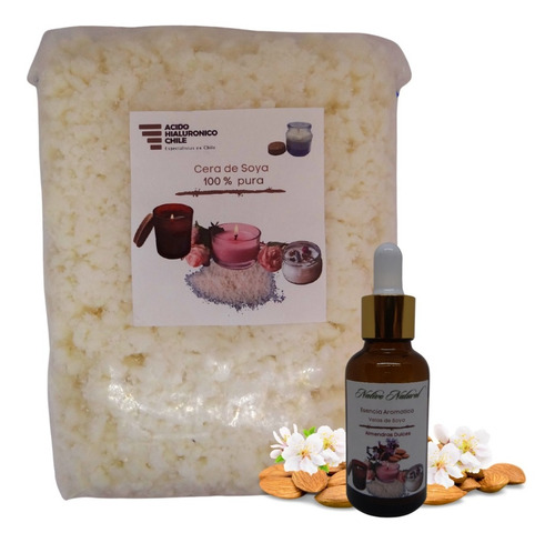 Pack Cera De Soya 1kg + 1 Esencia Aromática + Regalo