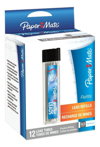 Recambios De Mina Lápiz Mecánico, 0.5mm, Paquete De 1...