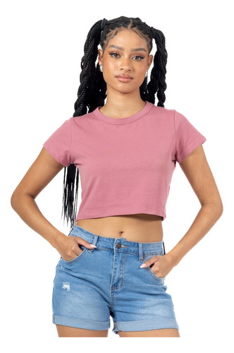 Crop Top Playera De Mujer Quarry Básica