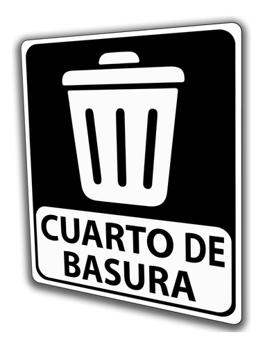 Letrero Cuarto De Basura Señalética Desechos Sólidos Aviso