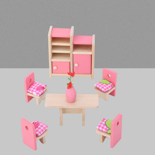 Mini Juego De Madera De Simulación Realista De Doll House Fu