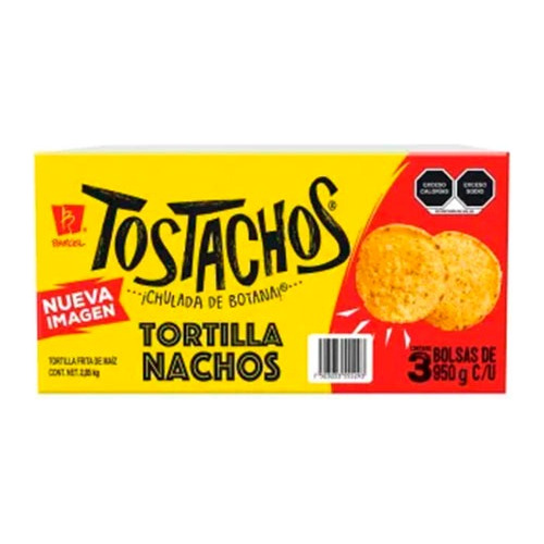 Nachos Tostachos 3 Piezas De 950 Grs. C/u