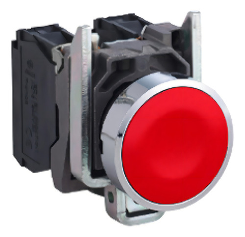 Botao Pulsador Metálico 22mm Xb4ba45 1na+1nf Vm Schneider