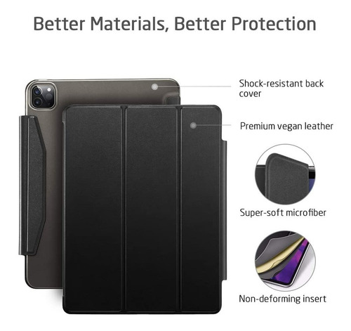 Imagem 6 de 9 de Capa Capinha iPad Pro 12.9 2018 Esr Trifold C/suporte Caneta