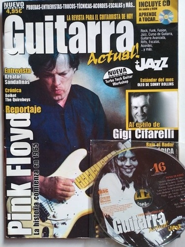 Revista Guitarra Actual + Jazz N°16 Pink Floyd/ Gilmour C/cd
