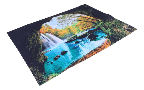 Toalla De Playa Con Patrón De Paisaje De Cueva Y Río