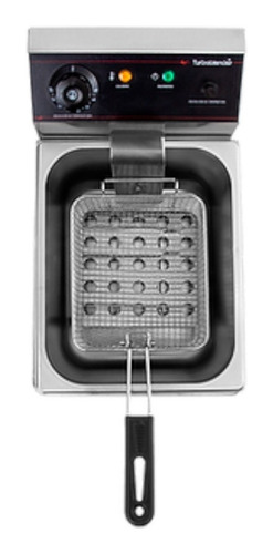 Imagen 4 de 4 de Freidora industrial Turboblender TB-FR6V1 6L acero inoxidable 220V