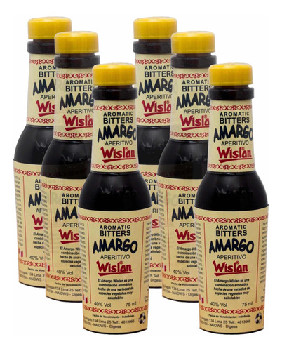 Aromatic Bitters Amargo De Angostura 75ml. X 6 Unidades