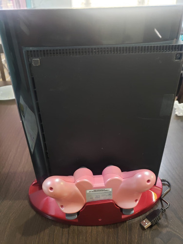 Ps3 Base Y Cargador Para Control Importado Bordó (Usado)