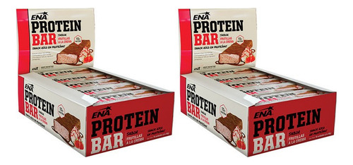 2x1 Caja Protein Bar Ena 46 Gramos Cada Barra Proteina Sabor Frutillas A La Crema