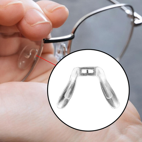 4 Sillín Para Gafas, Puente De Silicona, Almohadilla Grande