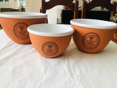 Bowls  (3 Envases) Nuevos -cerámica- Hecho En Portugal -