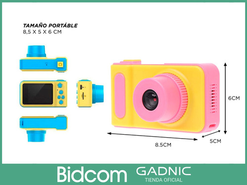 Camara Video Fotos Niños Kids Gadnic Con Juegos Colores