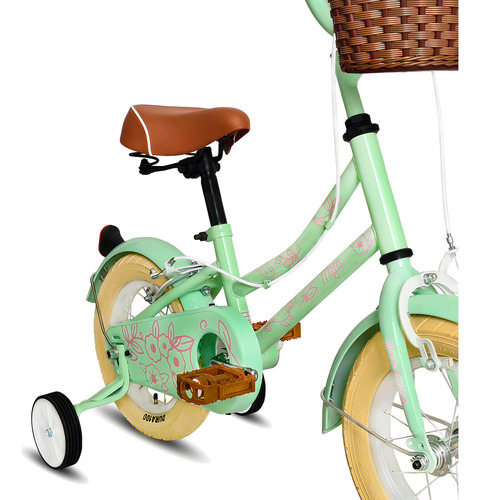 Bicicleta Maja Rodada 12 Infantil Ruedas Entrenadoras Color Verde