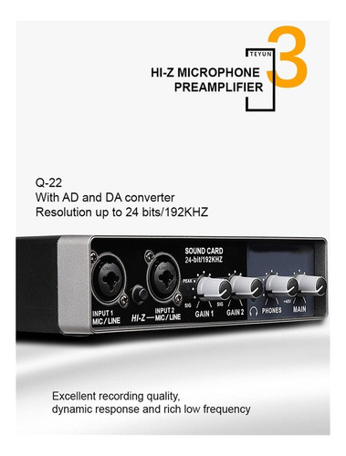 Tarjeta De Sonido Profesional, Mezclador De Audio, Monitoreo