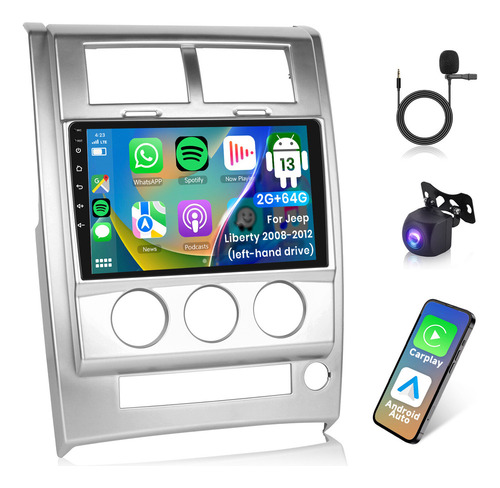 Para Radio De Coche Android 10 Jeep Liberty 2008-2012 (izqui