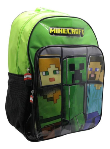 Mochila Espalda Escolar 18 Pulgadas De Minecraft