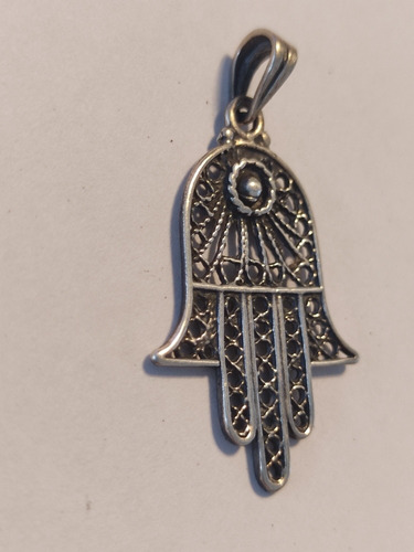 Mano Hamsa Kabala Jerusalem  Plata 925 Kendra Joyas