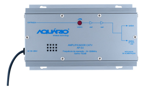 Amplificador Potencia Uhf/catv 50db 54-806 Mhz Ap-50