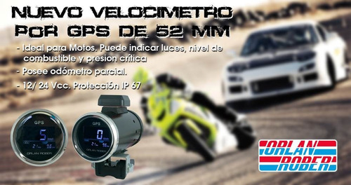 Imagen 6 de 8 de Velocimetro Gps Orlan Rober 52mm Digital Satelital Conexión 12 / 24 V