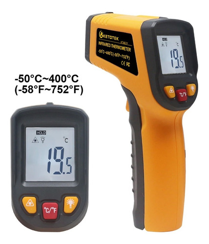 Termometro Industrial, Pistola Infrarroja -50a400°c + Envio