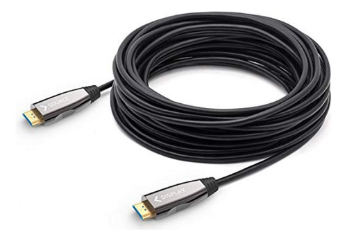 El Cable Hdmi De Fibra Óptica Delong De 100 Pies Puede Manejar 4k A 60hz Uhd A 18.2 Gbps De Ultra Alta Velocidad, Perfec