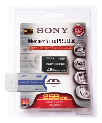 Cartão De Memória Memory Stick Pro Duo 256mb / Sony Dsc-f828