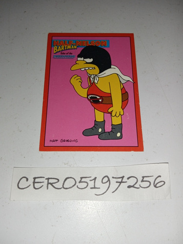 Tarjeta  Colección Los Simpson Bongo Half-nelson 