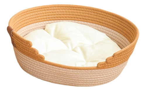 Cesta Tejida Para Cama De Gato Con Cojín, Accesorios Para S