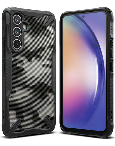 Estuche Funda Antichoque Antideslizante Delgado Rígido Protección De Grado Militar Soporte Correas Ringke Fusion X Para Samsung Galaxy A54 - Camo