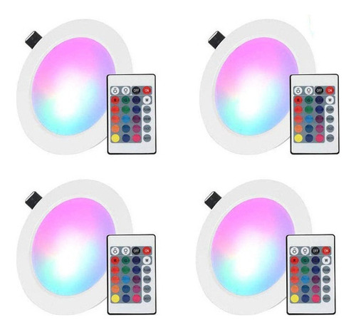 Lampara Luz Led De Techo Control Remoto Inteligente Rgb