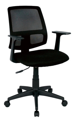 Imagen 1 de 4 de Silla de oficina Guamal graduabe Alura Mundial de Sillas ergonómica negra con tapizado de mesh y tela