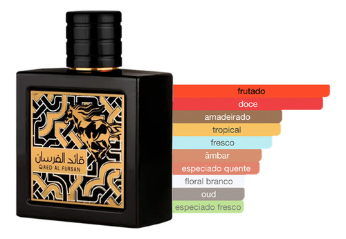 Perfume Qaed Al Fursan Lattafa Eau De Parfum 90ml