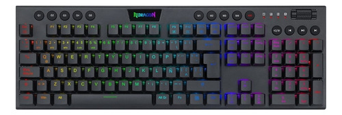 Teclado Redragon Horus K618 Bajo Perfil Switch Red Rgb