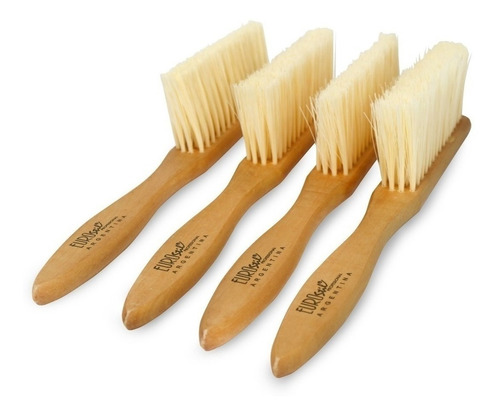 Cepillo Quita Pelo Barbero Plastico Eurostil Simil Madera X4