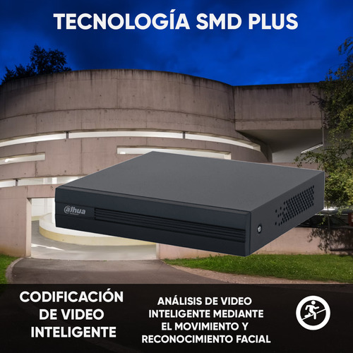 Dvr 4 Canales Dahua Xvr1b04h-i 110v Color Negro Con Ia