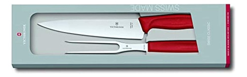 Victorinox Swiss Classic Carving Set 2pc Red