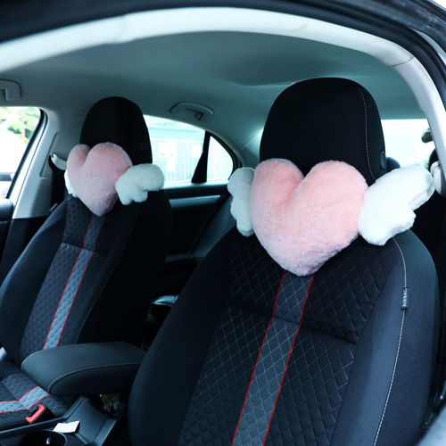 2 Almohadas De Felpa En Forma De Corazón Con Alas De Ángel,