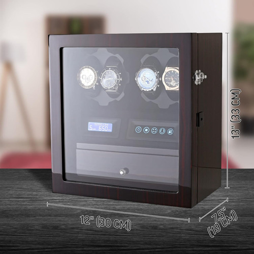 Enrollador De Relojes Leader Watch Winders X205 Ebano+ter...