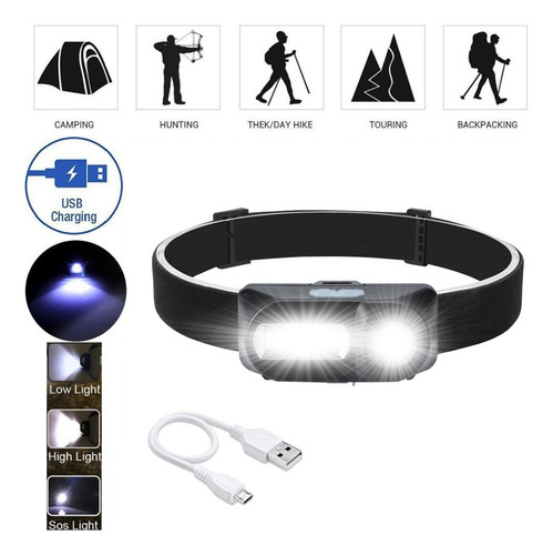 Correas Para Faros Delanteros Xpe Cob Led, 6 Modos, Recarga