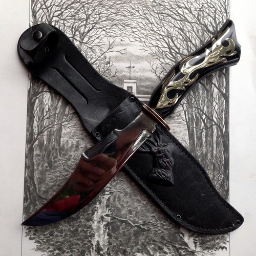 Cuchillo Bowie Antiguo Albacete Acero Aleman