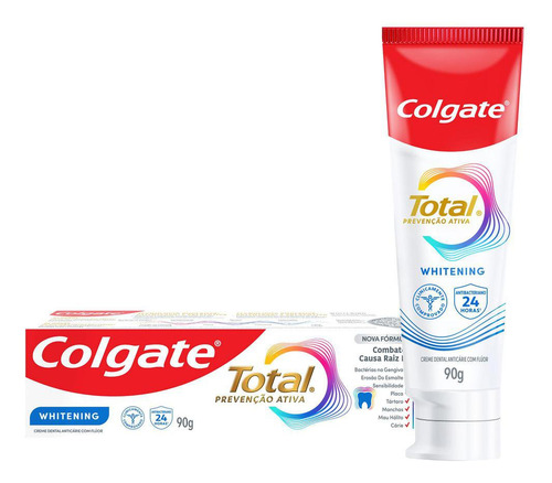 Creme Dental Para Branqueamento Colgate Total 12 Whitening 90g