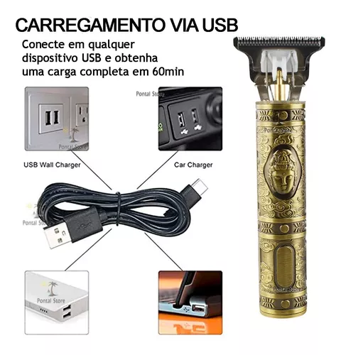 Maquina Cabelo Barba Pezinho Corte Disfarçado Lamina Gilete - Maquina  Degrade Pezinho - Máquina de Cortar Cabelo - Magazine Luiza