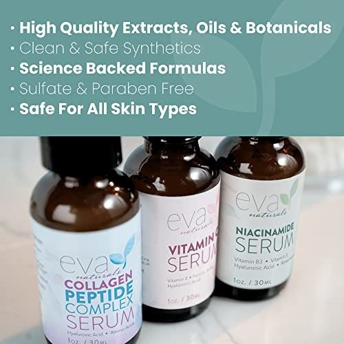 Set Antiedad 3 Niacinamida Peptido Vitamina C Eva Naturals