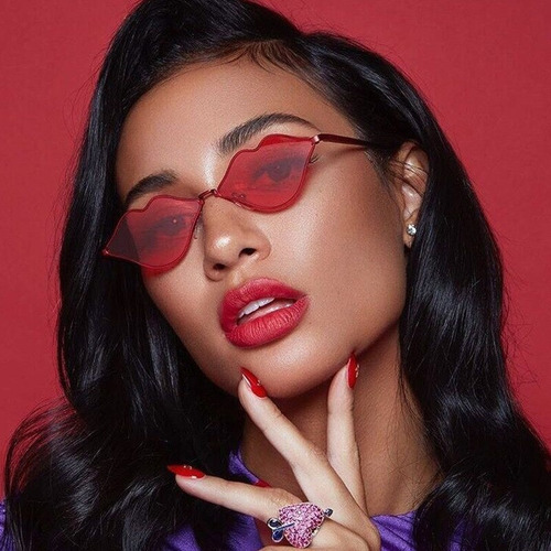 Nueva Moda Labios Gafas De Sol Mujer Lujo Sexy Señoras Rojo