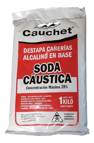 Destapa Cañerías Concentrado A Base De Soda Caustica X 1 Kg